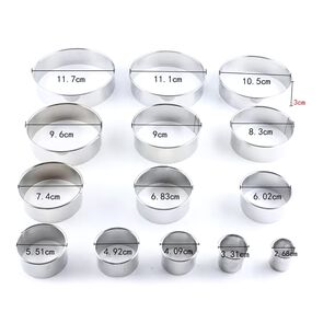 Set 14 Moldes Galletas Anillo Circular Cortador Reposteria