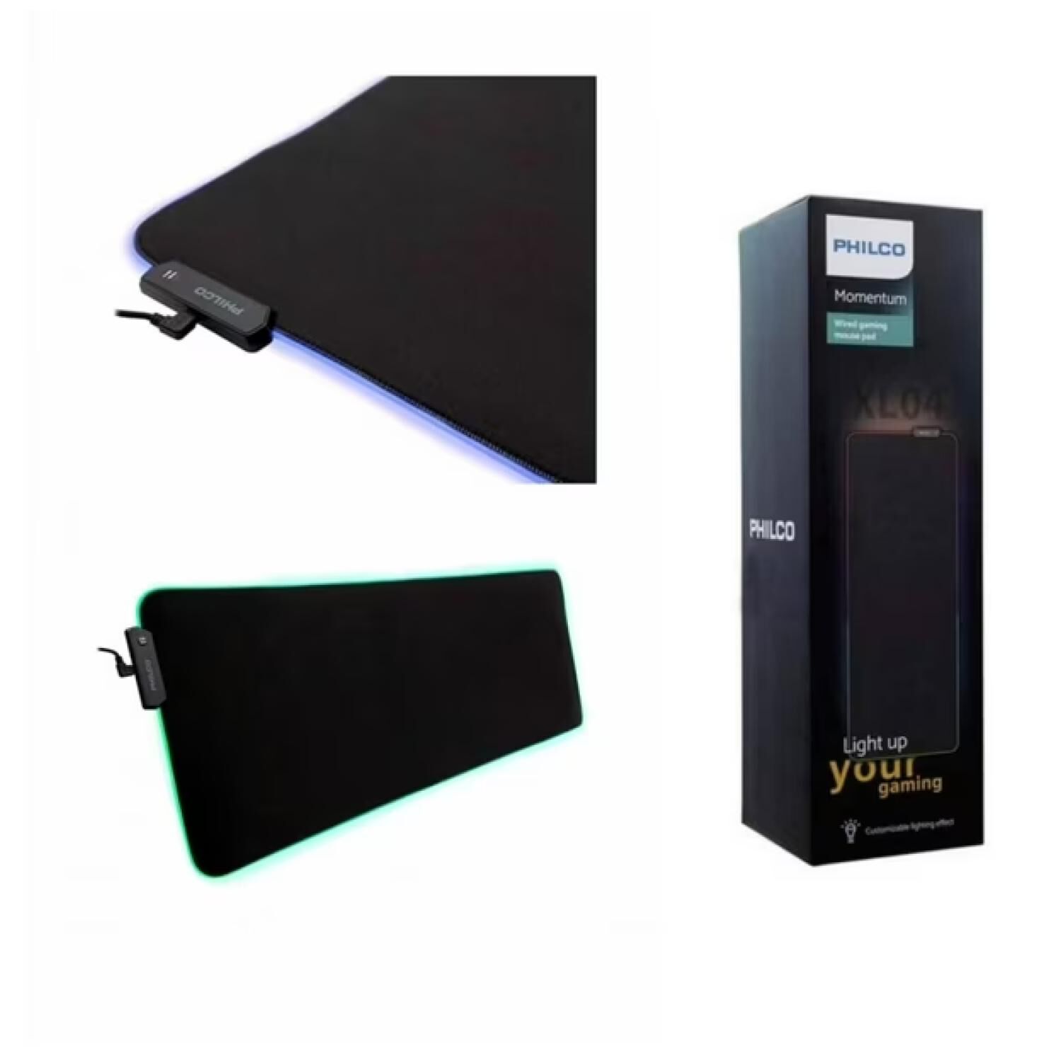 Mousepad Gamer Xl 800x300x4mm Rgb Negro Spl7104 image number 4.0