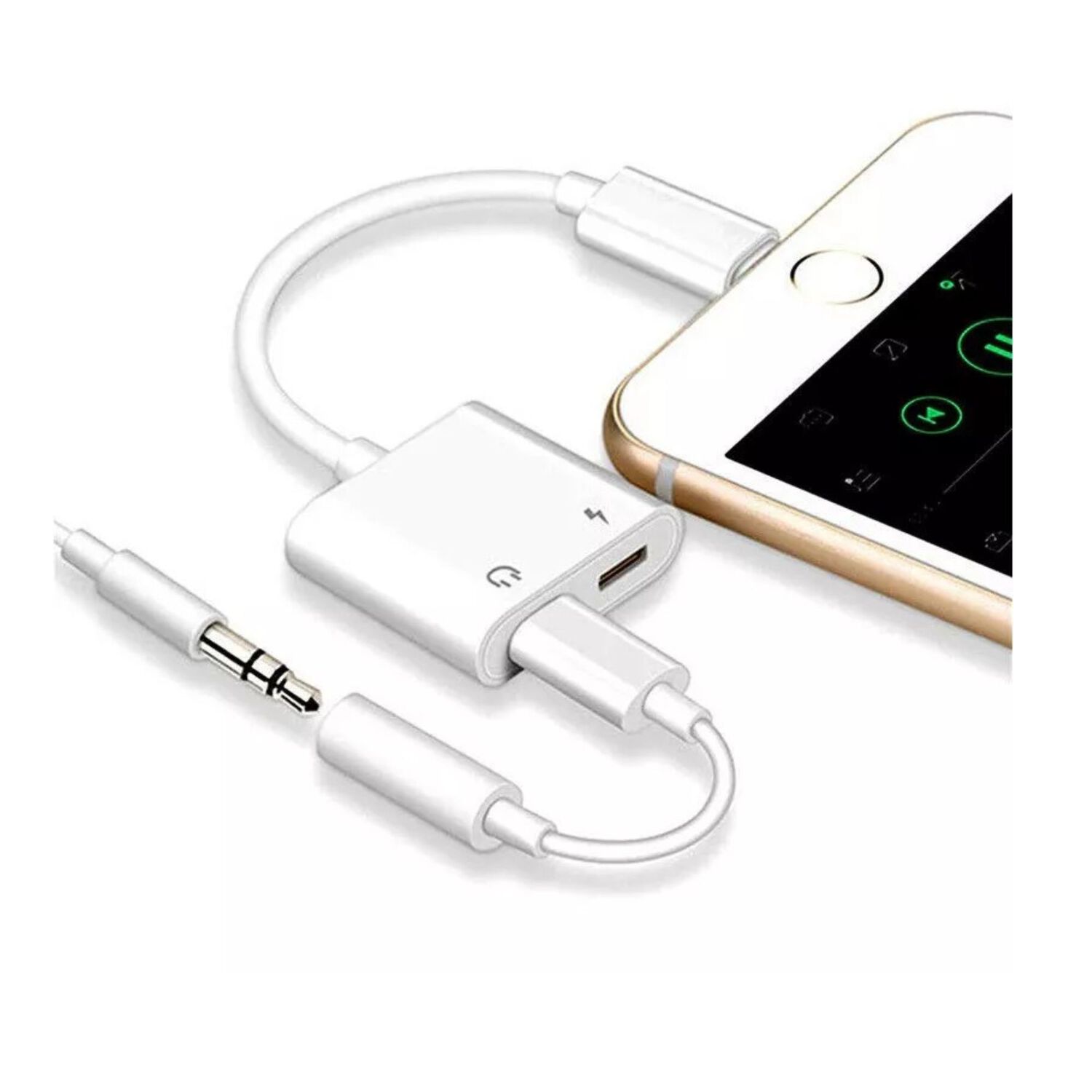 Adaptador Compatible Iphone Lightning 3.5mm Aux Headphone image number 1.0