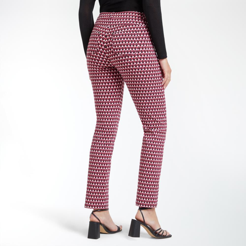 Pantalón Full Print Tiro Medio Skinny Mujer Kimera image number 3.0