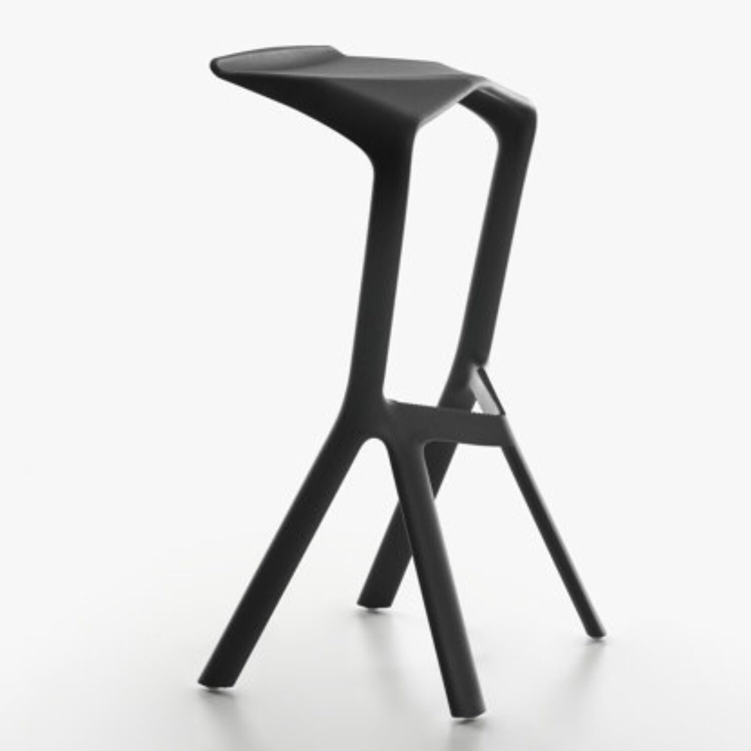 Silla Taburete Bar Apilable Negro 51x42x81cm image number 3.0
