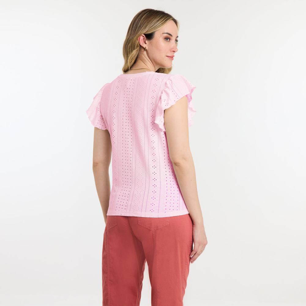 Polera Brodery Manga Corta Cuello Redondo Mujer Geeps image number 2.0