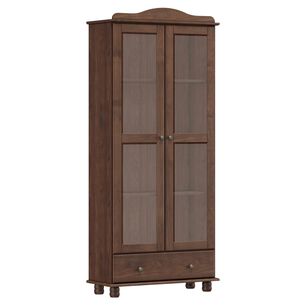 Vitrina Santa Fé 2 Puertas + 1 Cajón Caoba