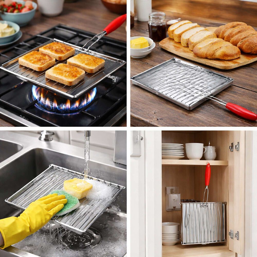 Tostador Manual De Cocina Tostar Pan Cubre Ollas image number 3.0