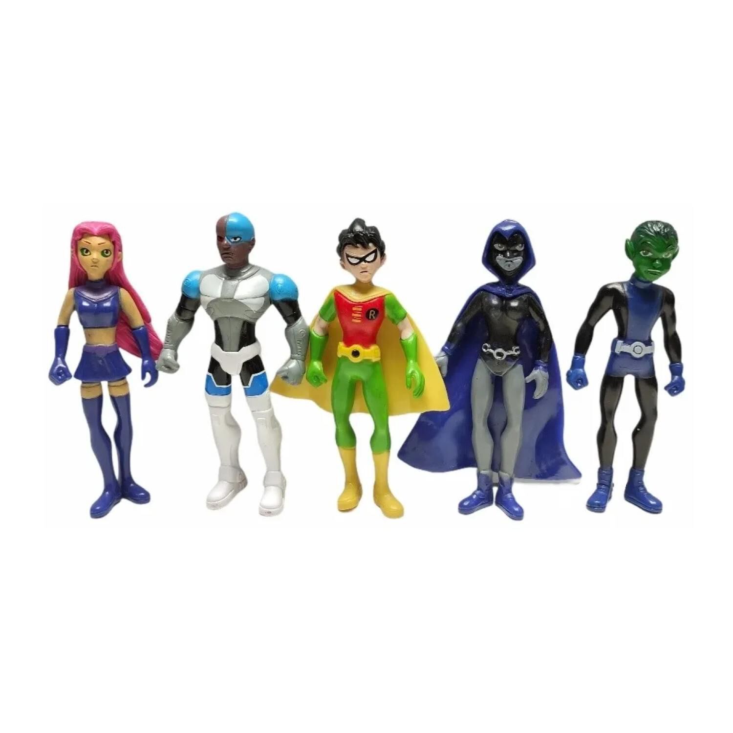Juguetes 5 Figuras J&oacute;venes Titanes 12cm image number 0.0