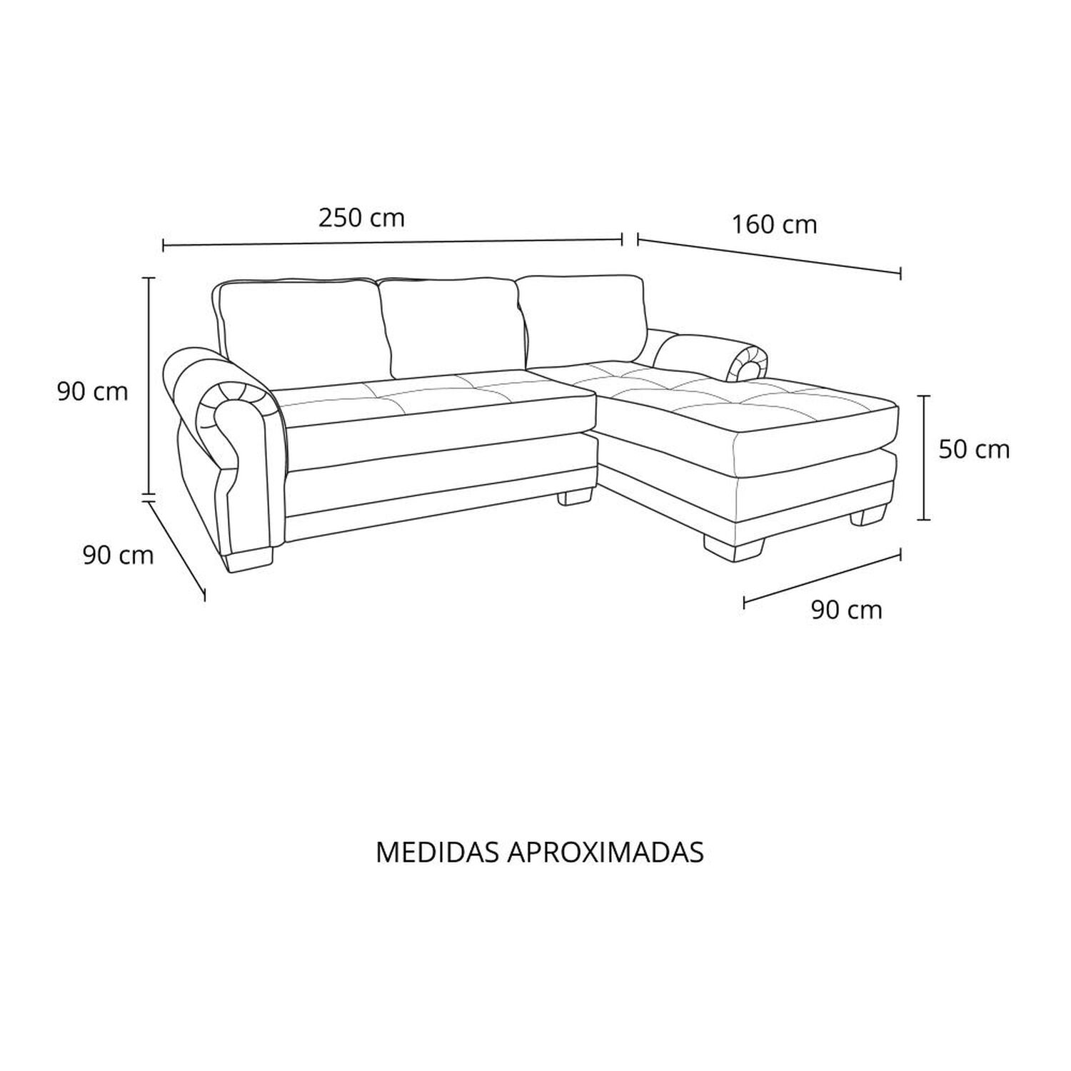 Sof&aacute; Seccional Living Factory Oregon Derecho / 4 Cuerpos image number 8.0