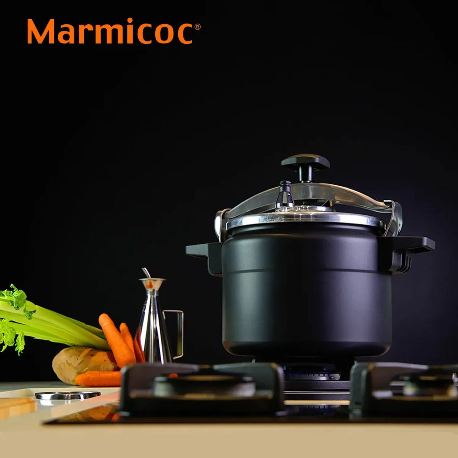 Olla Presi&oacute;n 6 Litros Modelo Alumax Marca Marmicoc Color Negro image number 7.0