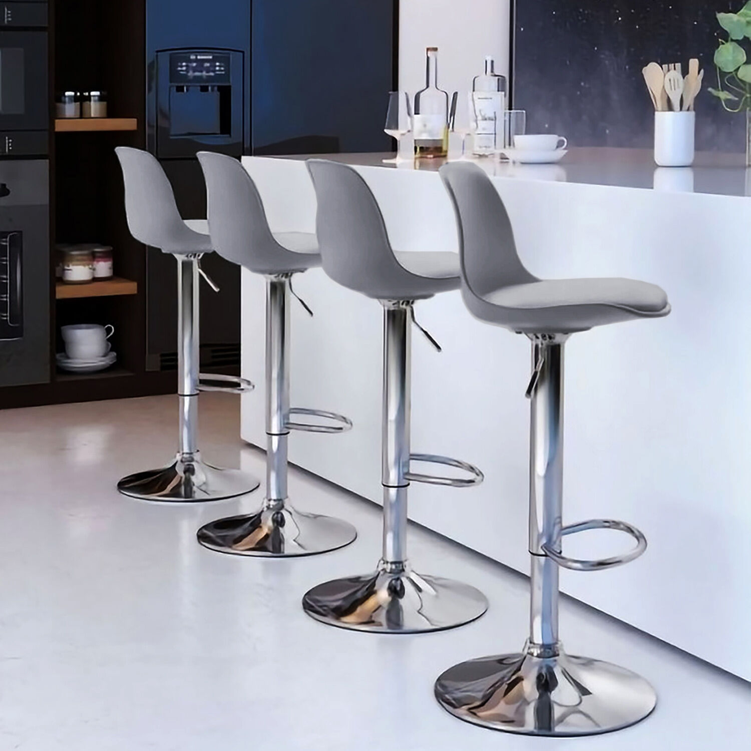 Pack 2 Silla Alta Bar Orlando T Gris image number 5.0
