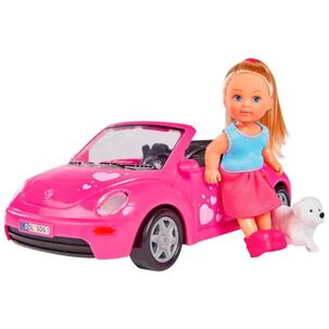 Juguete Figura Evi Con Mascota Y Auto Paseo Infantil