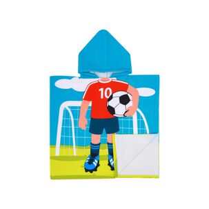 Toalla Playa Capucha Casaideal Kids Player / 60 X 120 Cm