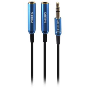 Splitter Cable Auxiliar Jack 3.5 Puntas Doradas