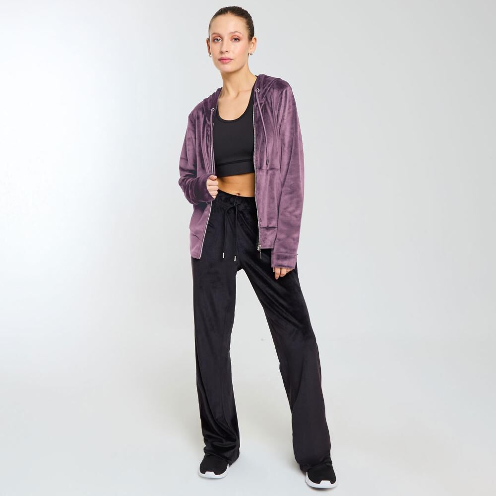 Polerón Deportivo Full Zipper Cuello Redondo Con Capucha Mujer Wetland image number 1.0