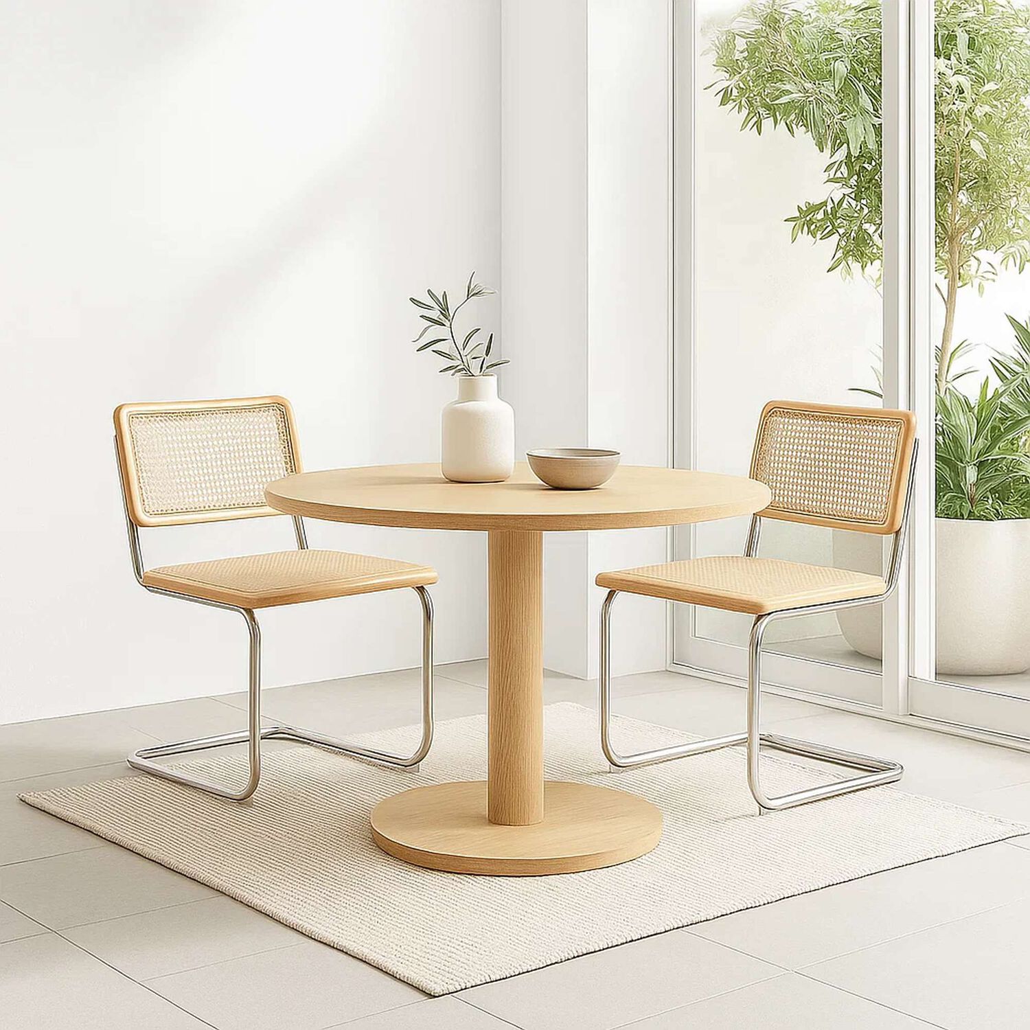 Pack De 2 Sillas Breuer Madera Y Rattan - Madera image number 2.0