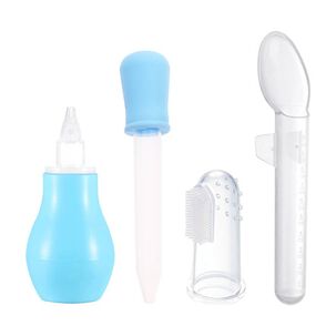 Set Cuidados Bebe Medicina Gotero Cuchara Aspirador Cepillo