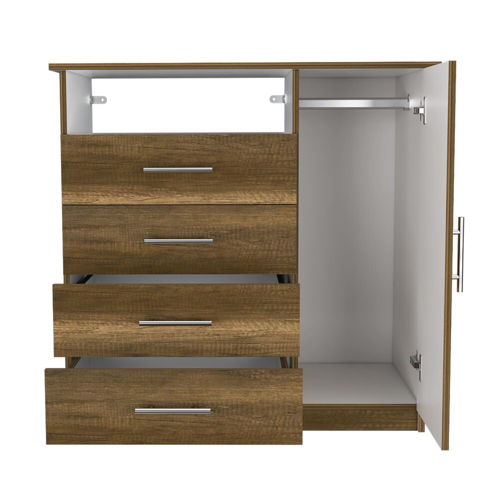 Comoda Tv 40" 4 Cajones 1 Puerta Fm-018o - Café Oscuro image number 1.0