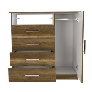 Comoda Tv 40" 4 Cajones 1 Puerta Fm-018o - Café Oscuro