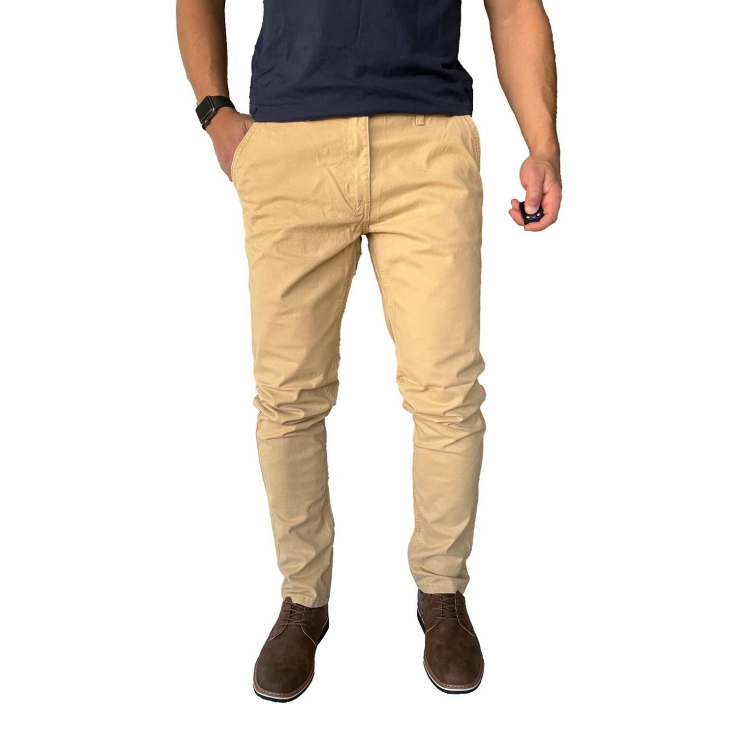 Pantal&oacute;n Elasticado Slim Fit Gabardina Hombre image number 11.0