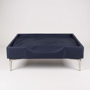Cama De Mascotas - Talla M Extra (50x75 Cm) / Pata Cromada 15 Cm (negro)