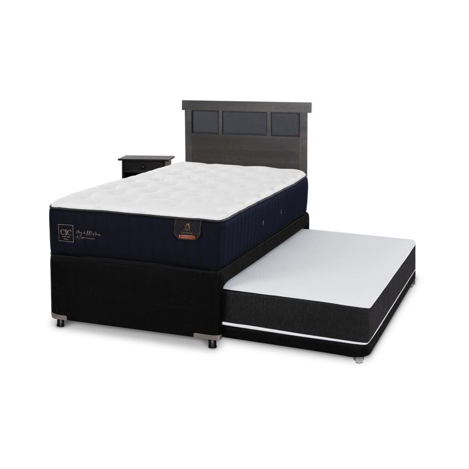Cama Nido Cic Premium / 1.5 Plazas / Base Normal + Set De Maderas image number 1.0