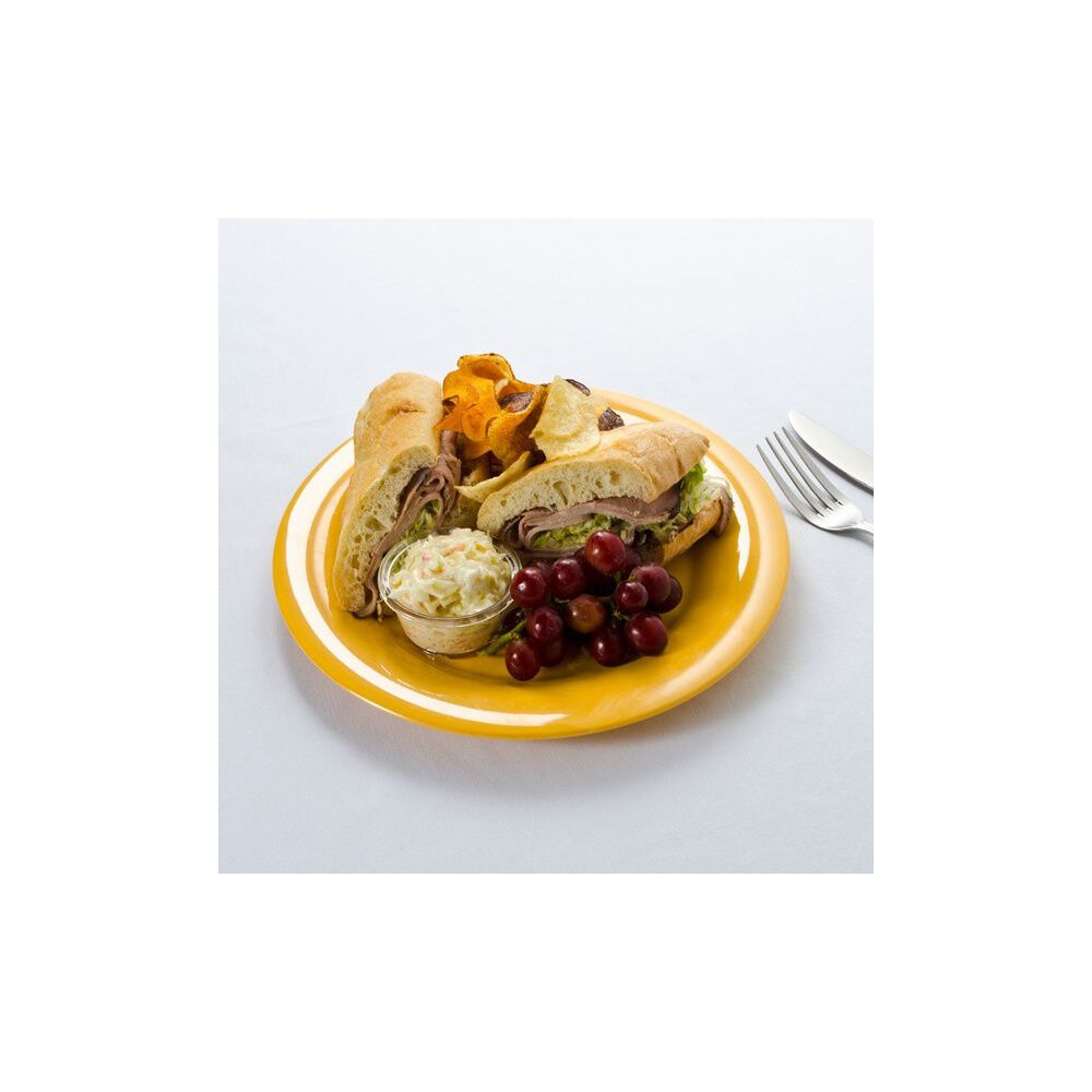 Set De 6 Plato De Policarbonato Amarillo 17 Cm image number 1.0