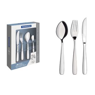 Juego Cubiertos 24 Piezas Amazonas Tramontina Acero Inoxidable