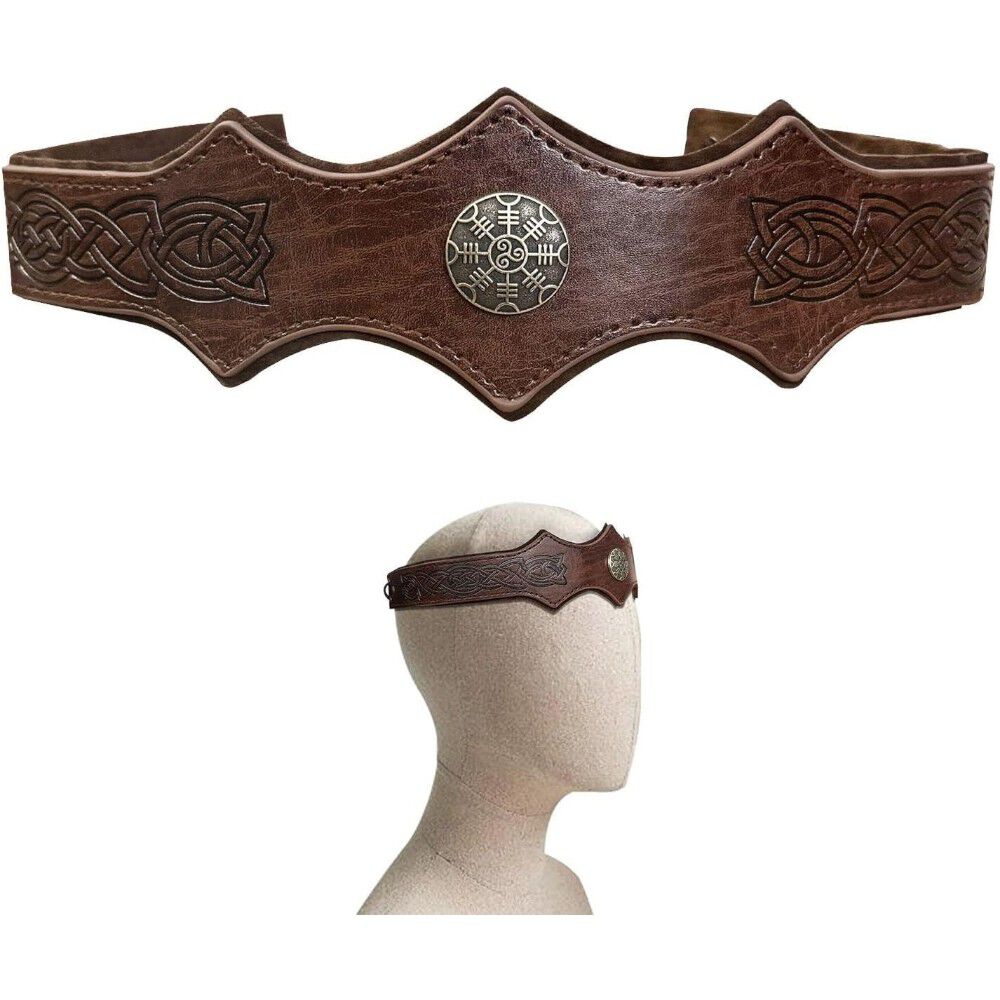Tiara Vikinga Medieval Celtas En Relieve Ajustable image number 2.0