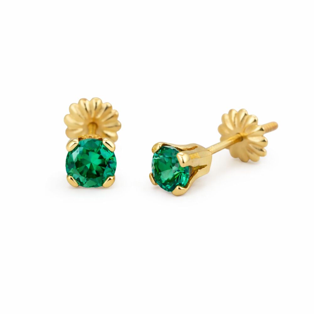 Aros Chispas Con Circ&oacute;n 6mm Oro 18k Nacional No2 image number 0.0