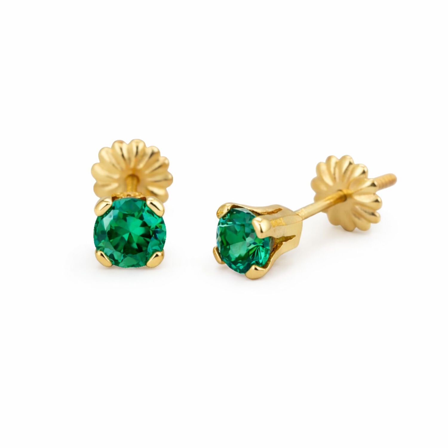 Aros Chispas Con Circ&oacute;n 6mm Oro 18k Nacional No2 image number 0.0