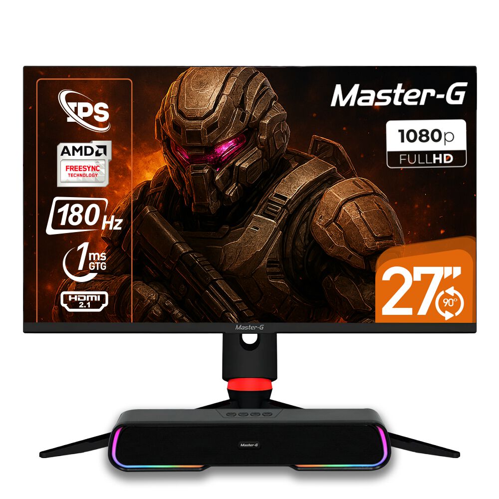 Pack Monitor Gamer 27" Fhd Ips Pivote 180hz 1ms + Soundbarbt image number 0.0