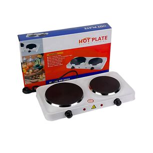 Hot Plate Cocina 2 Plato Electrica Portatil 1000w Blanco