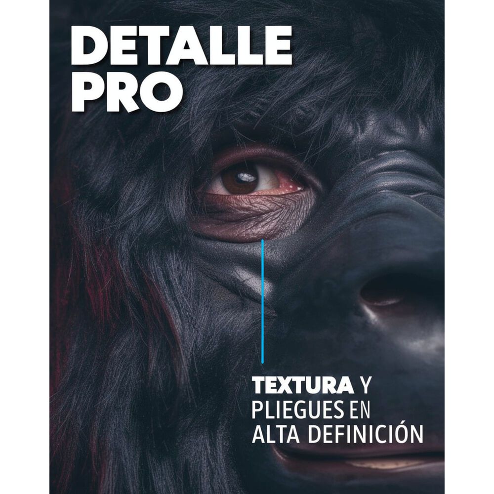 M&aacute;scara L&aacute;tex Gorila Realista Disfraz Adulto Halloween image number 5.0