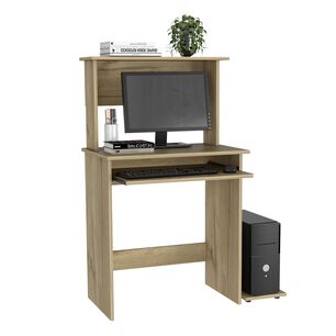 Escritorio Con Portateclado Y Base Para Cpu Fm-065c - Caf&eacute; Claro