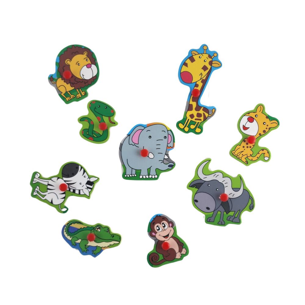 Rompecabezas Did&aacute;ctico Animales Grande Madera 30cm Ni&ntilde;os image number 1.0