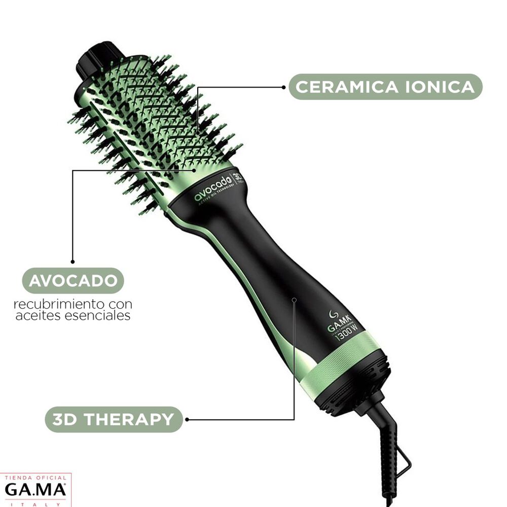 Cepillo Secador Modelador 3dmy Gama Stylish Avocado Voluminizador image number 1.0
