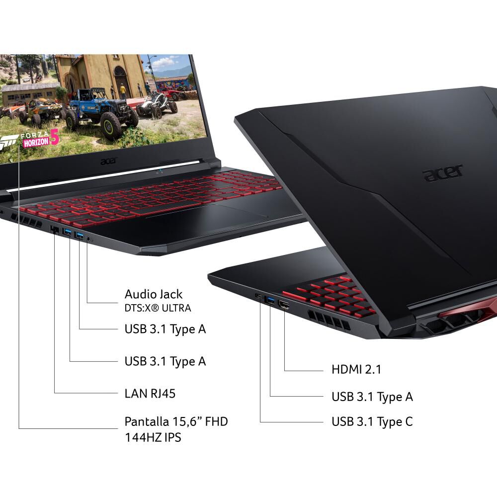 Notebook Gamer 15,6" Acer NITRO 5 /Intel Core I5 / 16 GB / Nvidia Geforce RTX 3050 / 512 GB SSD image number 4.0