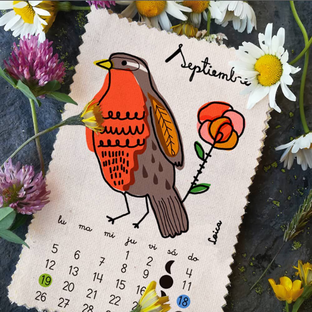 Calendario 2022 Aves Pajarito De Mimbre image number 9.0