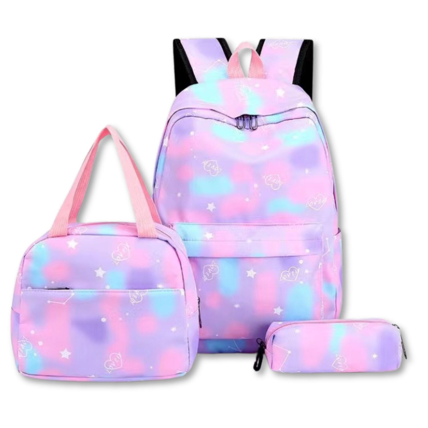 Pack Mochila Lonchera Estuche 43cm Juvenil Escolar Gradient Lilac image number 0.0
