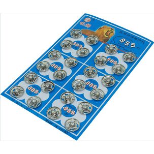 Broche Met&aacute;lico Presi&oacute;n N3 - 1,43cm Niquelado 24 Unidades