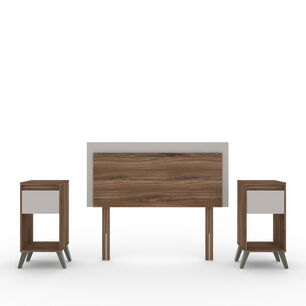 Set De Madera Casaideal Milán / 2 Plazas
