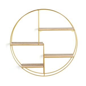 Estante De Pared Flotante Redondo De Metal 4 Repisas