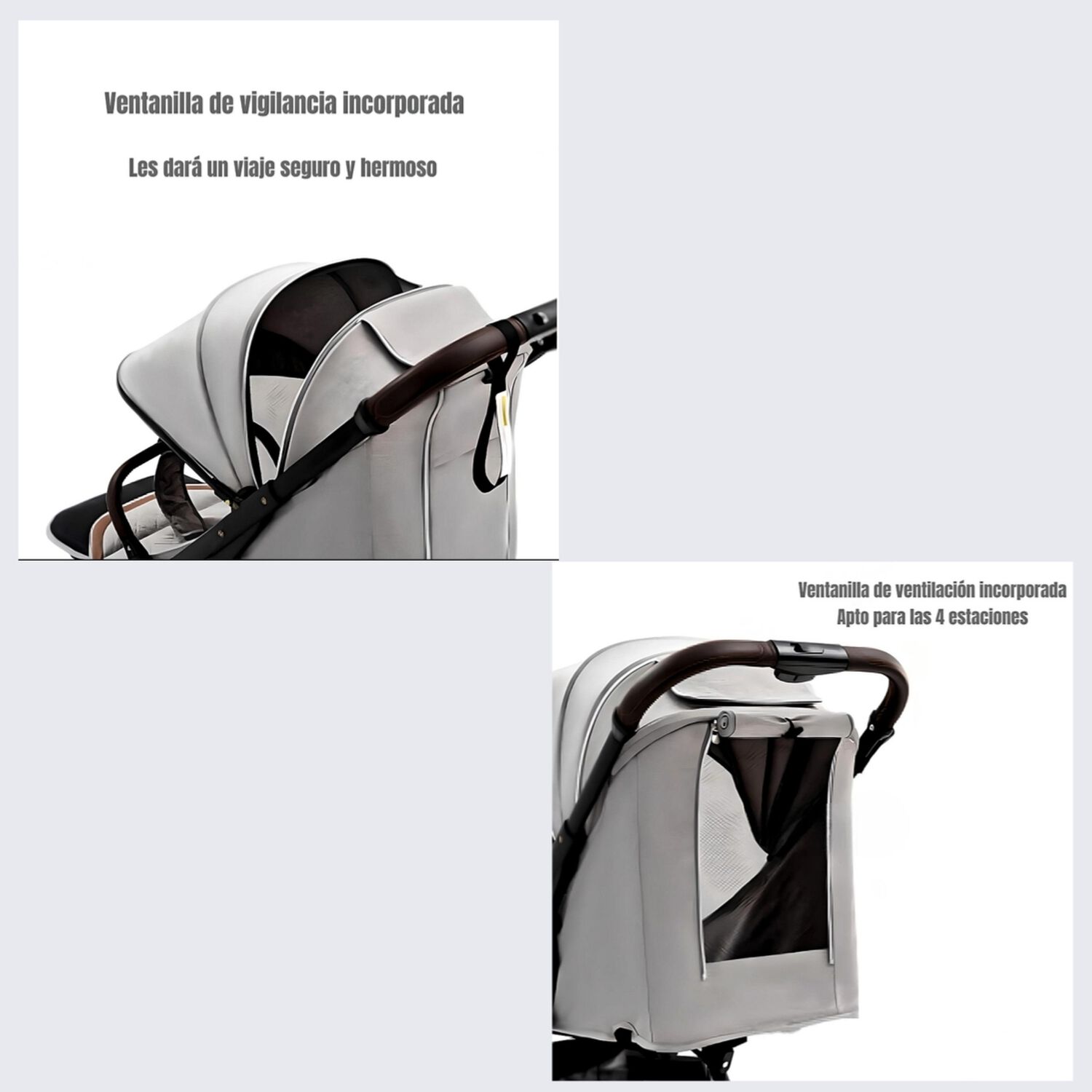 Coche De Paseo Con Cubre Pies Lubabycas Negro image number 2.0