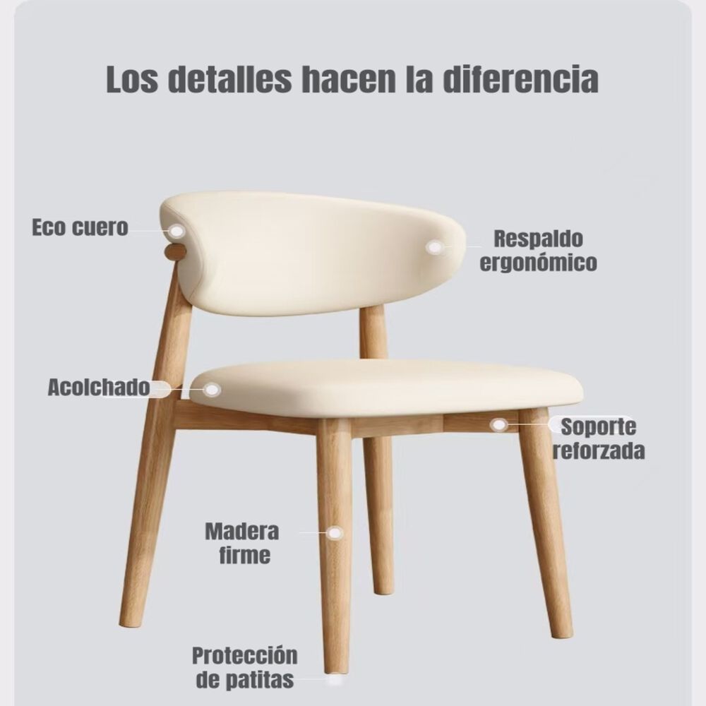 Pack 4 Sillas De Comedor Madera Caf&eacute; Ankara image number 12.0