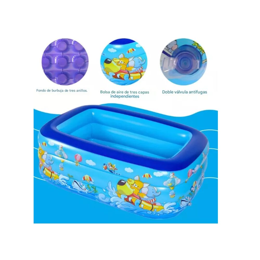 Piscina Inflable Verano 1,8m 180x130x55cm Diversion Juego image number 7.0