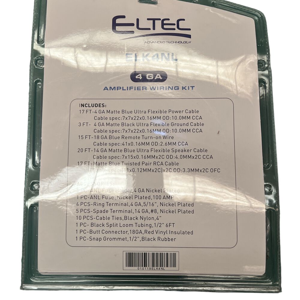 Kit De Cables Instalación Eltec De 4 Gauge Fusible 100amp image number 1.0