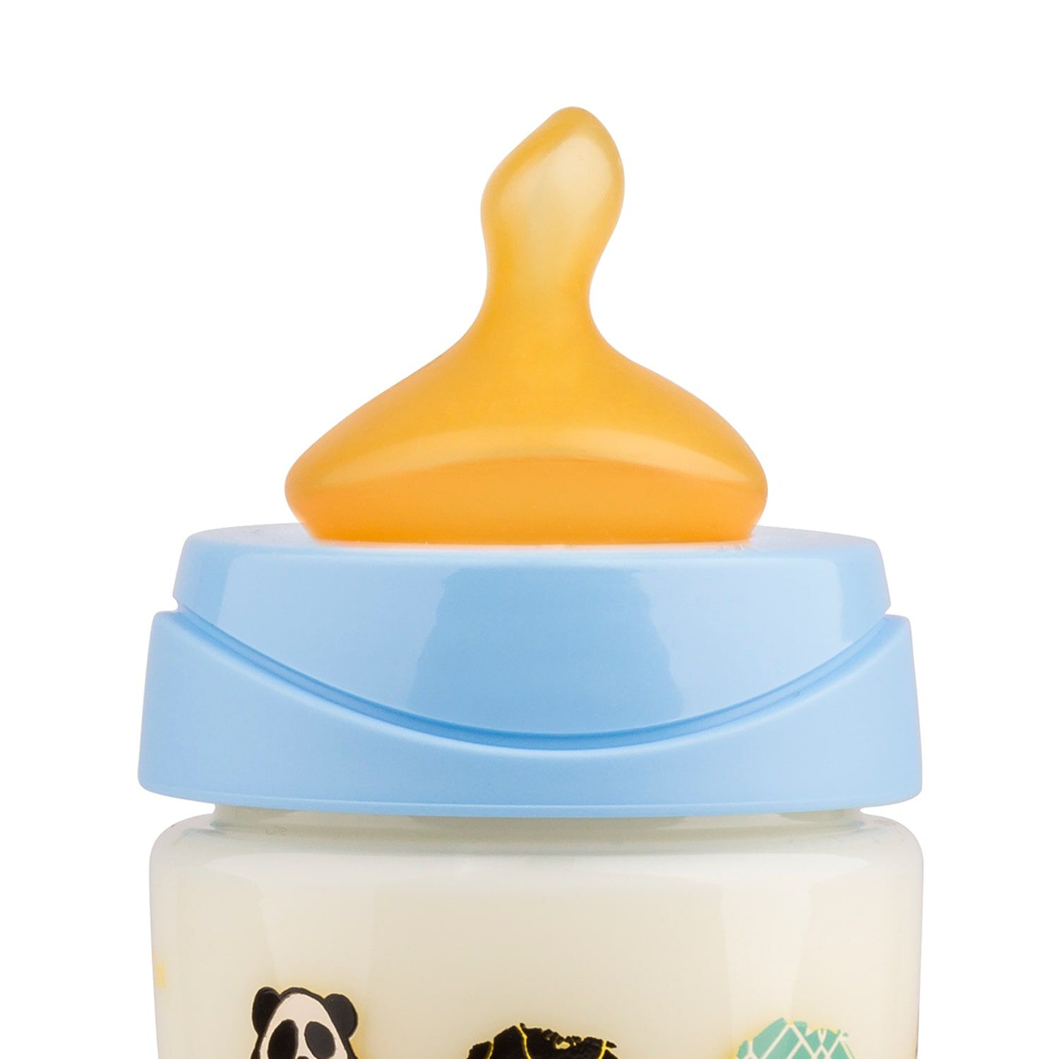 Mamadera 150ml Anat&oacute;mica Latex Panda Azul image number 1.0