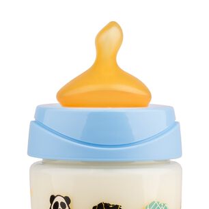 Mamadera 150ml Anat&oacute;mica Latex Panda Azul