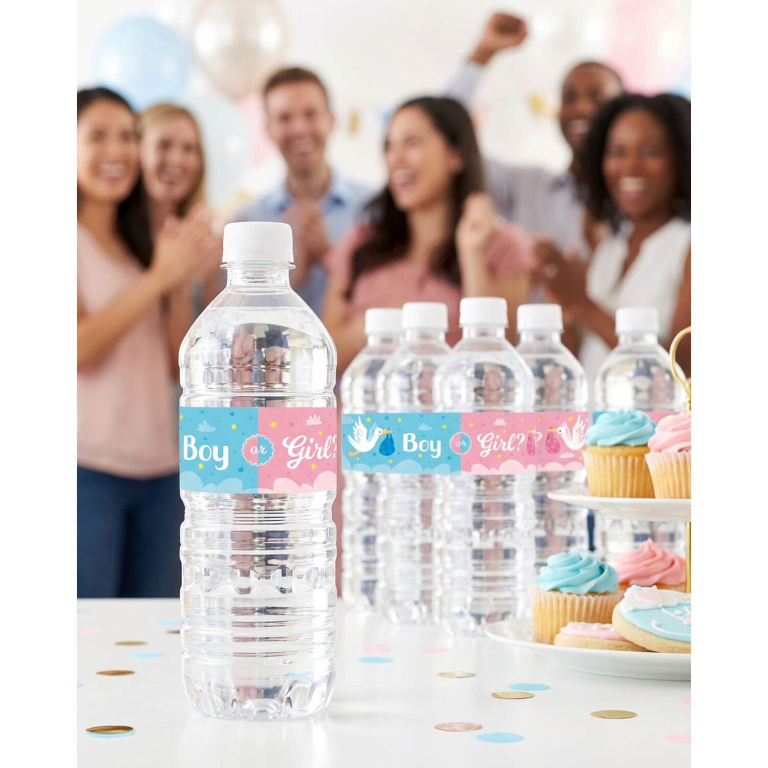 10 Etiquetas De Botella Agua Para Revelaci&oacute;n Baby Shower image number 7.0