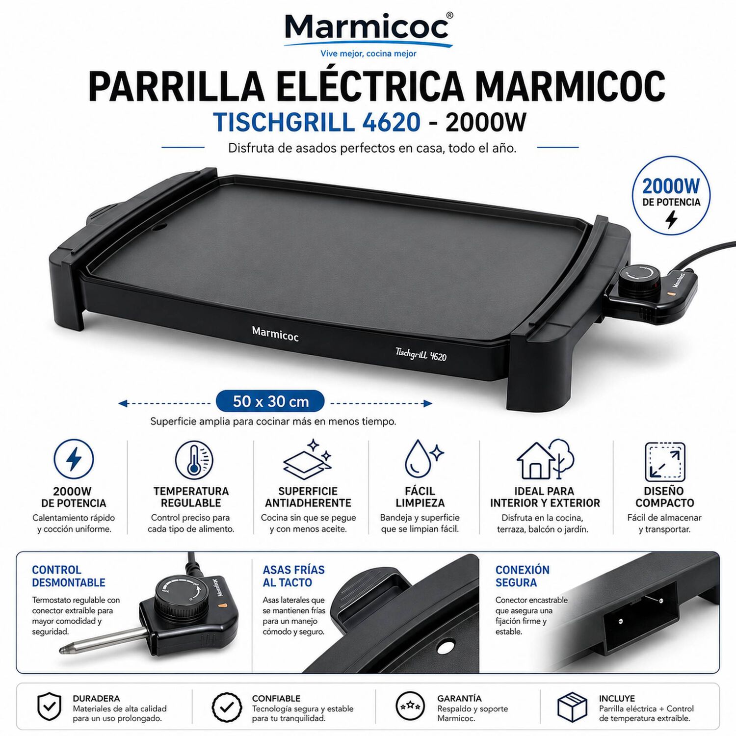 Parrilla Electrica Marmicoc Tischgrill 4620 Premium Line image number 6.0
