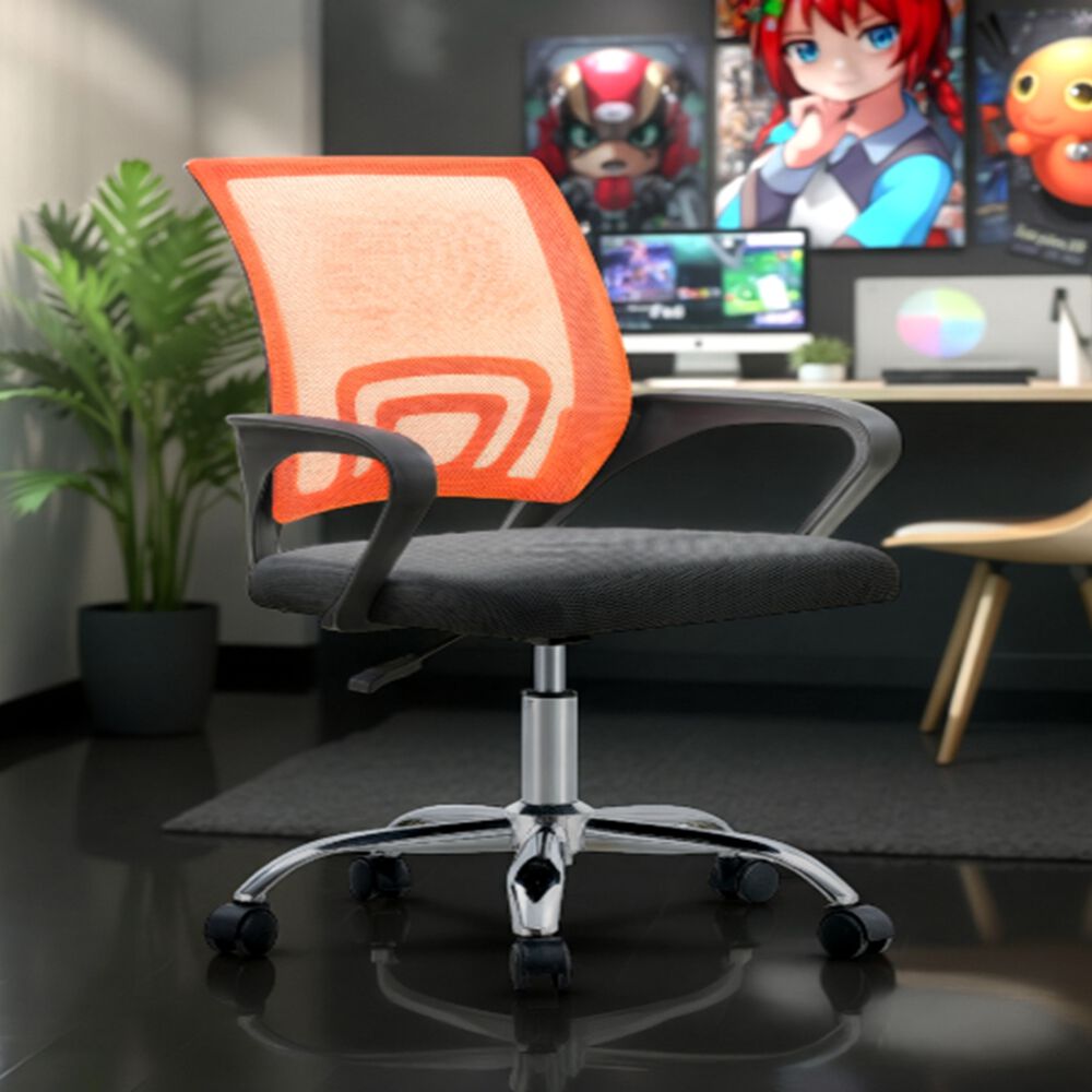 Silla De Oficina Ejecutiva Nueva York Ergonomica Respaldo Malla Naranja Bm-520mo Arthome image number 2.0