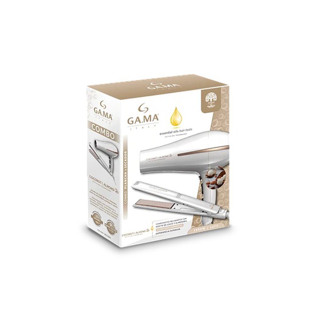 Kit Secador Y Plancha Professional 4d Coconut Almond Therapy Gama 230c - 2200w image number 1.0
